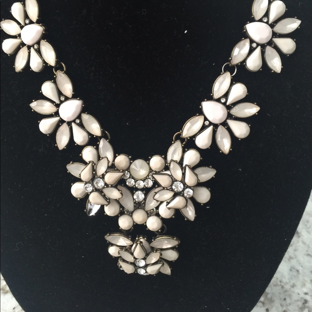Antique Goldtone Faux Mother Of Pearl Necklace